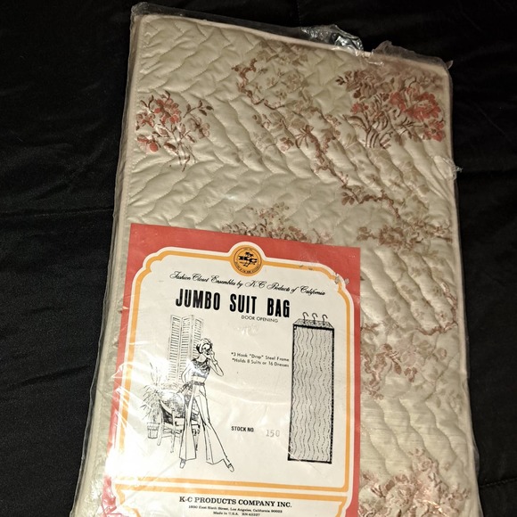 NIB - VINTAGE Beautiful Retro Jumbo Suit-Clothes Bag Padded - Picture 6 of 6